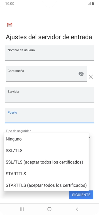 Pulsa Ninguno para desactivar la función.