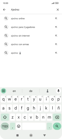 Introduce el nombre del tema o de la app y pulsa el icono de búsqueda.