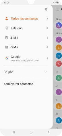Pulsa Administrar contactos.