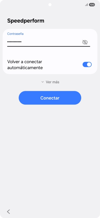 Introduce la contraseña de la red wifi y pulsa Conectar.