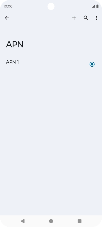 Pulsa el icono de nueva conexión de datos.