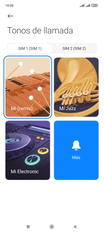 Pulsa la tarjeta SIM deseada.