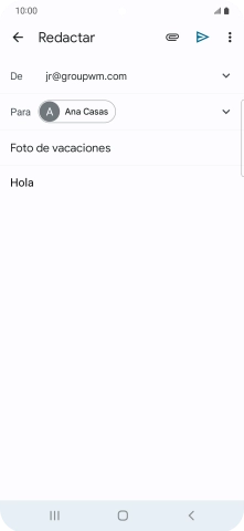 Pulsa el icono de anexos.