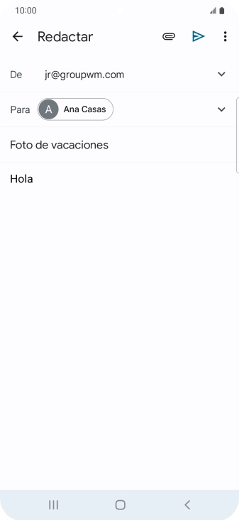 Pulsa el icono de anexos.