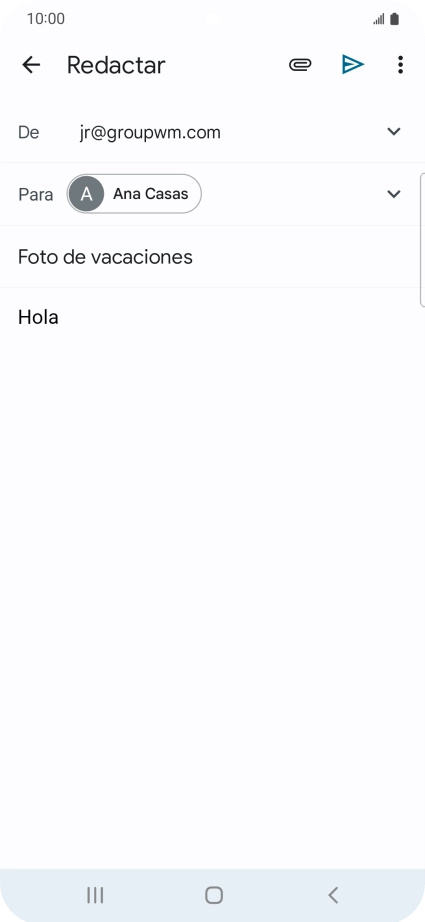 Pulsa el icono de anexos.