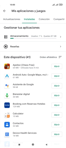 Pulsa la app deseada.