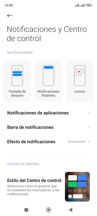 Pulsa Notificaciones de aplicaciones.