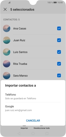 Pulsa Teléfono.