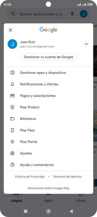 Pulsa Gestionar apps y dispositivo.