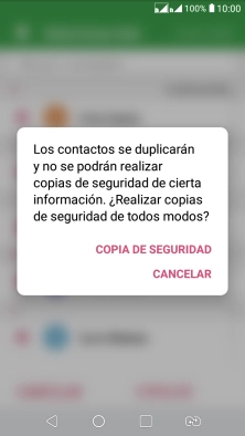 Pulsa COPIA DE SEGURIDAD.
