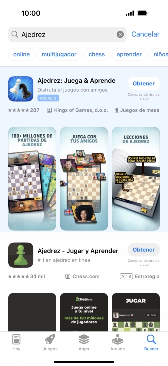 Pulsa la app deseada.