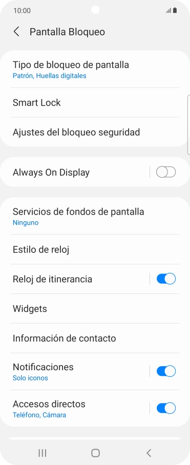 Pulsa Tipo de bloqueo de pantalla e introduce el código de seguridad extra que has creado anteriormente.