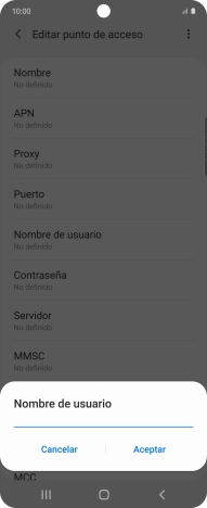 Introduce wap@wap y pulsa Aceptar.