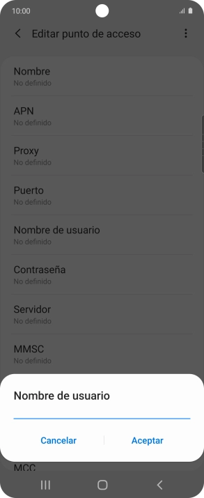 Introduce wap@wap y pulsa Aceptar.