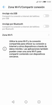 Pulsa Zona Wi-Fi.
