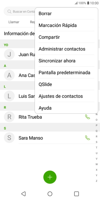 Pulsa Administrar contactos.