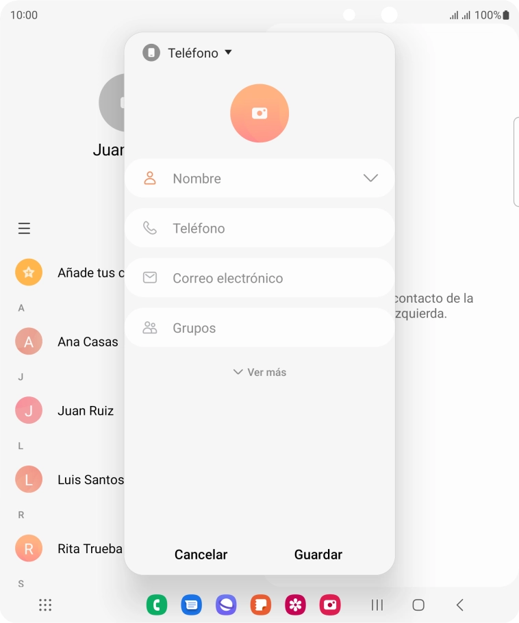Pulsa la lista desplegable de la guía.