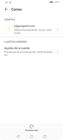 Pulsa Ajustes de la cuenta.
