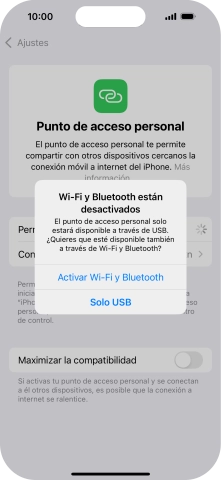 Si el wifi está desactivado, pulsa Activar Wi-Fi y Bluetooth.