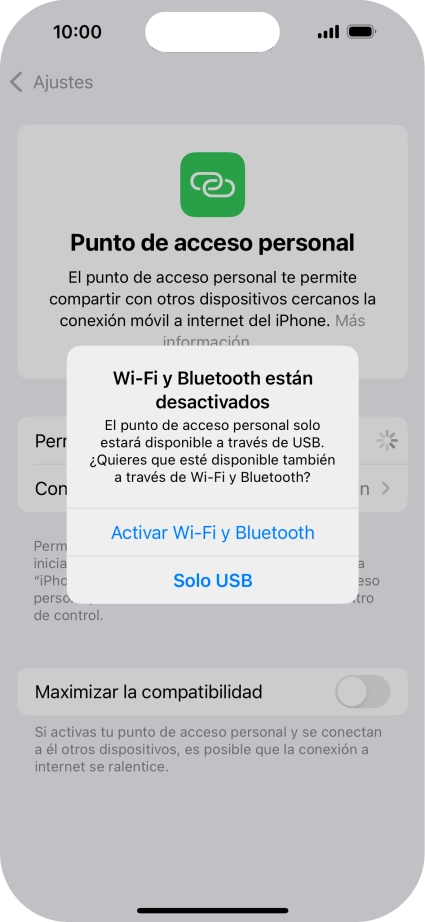 Si el wifi está desactivado, pulsa Activar Wi-Fi y Bluetooth.
