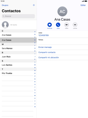 Pulsa la tecla de inicio para terminar y regresar a la pantalla de inicio.