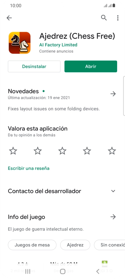Pulsa Desinstalar.