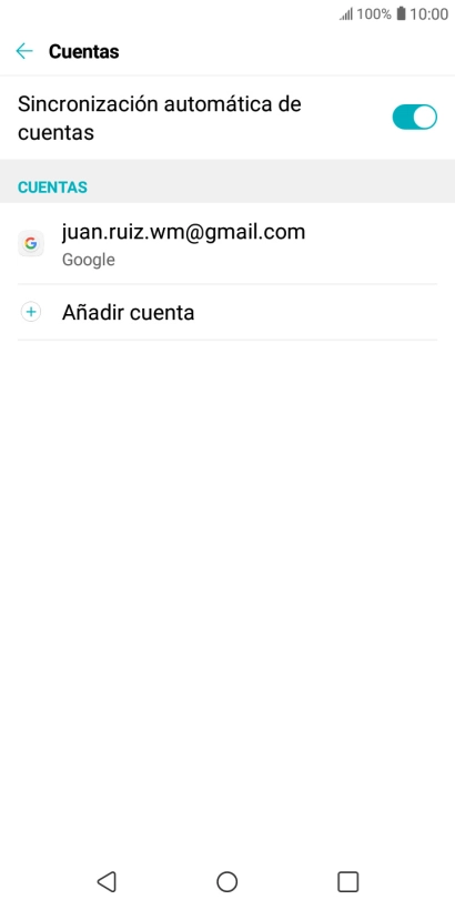Pulsa Añadir cuenta.