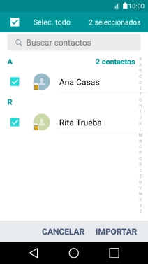 Pulsa IMPORTAR.