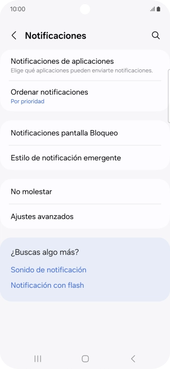 Pulsa Notificaciones de aplicaciones.