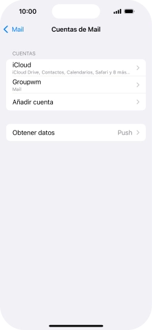 Pulsa el nombre de la cuenta de correo electrónico que acabas de crear.