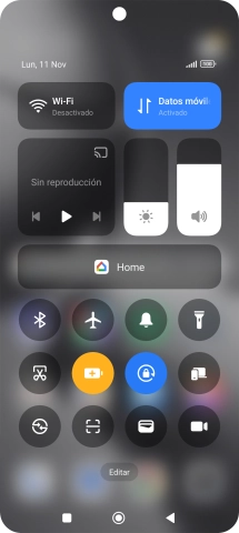 Pulsa la tecla de inicio para terminar y regresar a la pantalla de inicio.