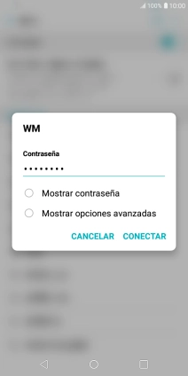 Introduce la contraseña de la red wifi y pulsa CONECTAR.