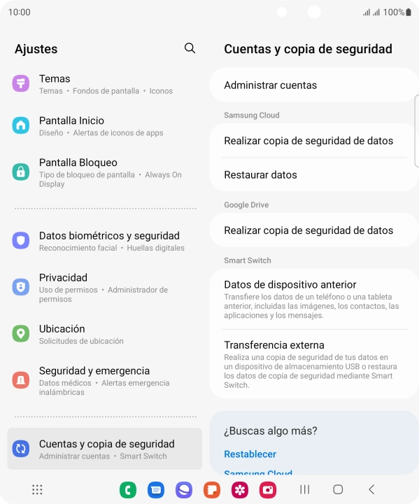 Pulsa Administrar cuentas.