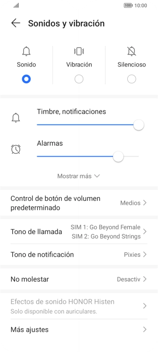 Pulsa Tono de llamada.