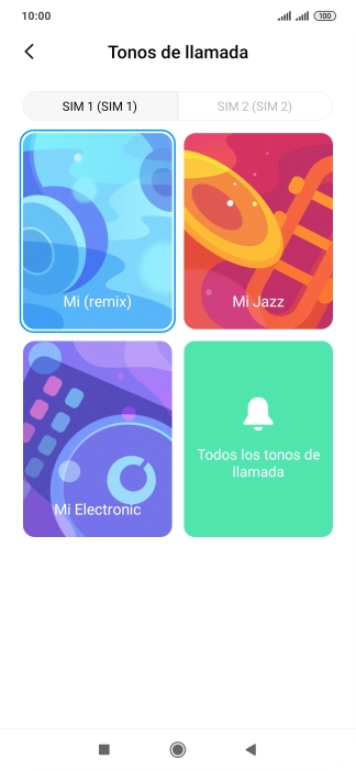 Pulsa la tarjeta SIM deseada.