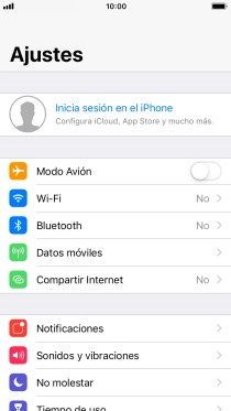 Pulsa Inicia sesión en el iPhone.