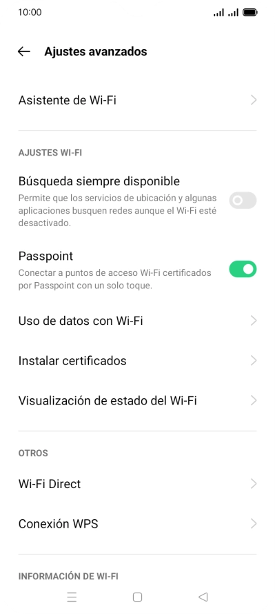 Pulsa Asistente de Wi-Fi.