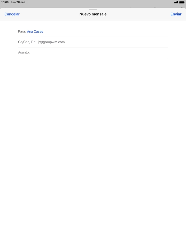 Pulsa Asunto: e introduce el asunto deseado.