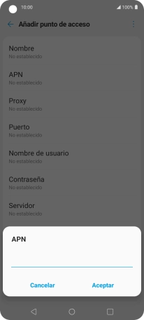 Introduce airtelwap.es y pulsa Aceptar.