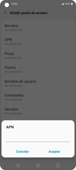 Introduce airtelwap.es y pulsa Aceptar.