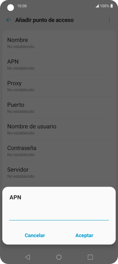 Introduce airtelwap.es y pulsa Aceptar.