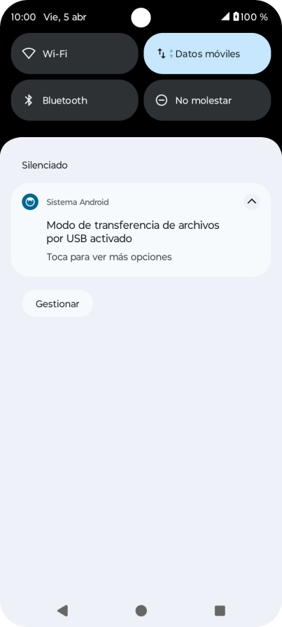 Pulsa Toca para ver más opciones.