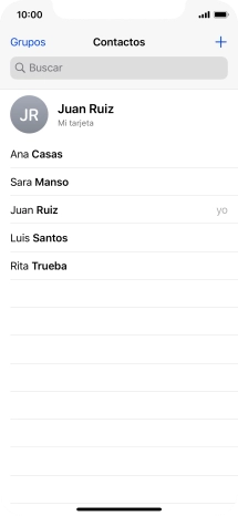 Pulsa el icono de nuevo contacto.