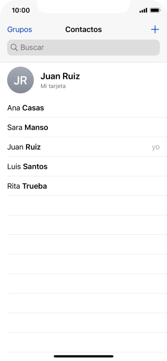 Pulsa el icono de nuevo contacto.