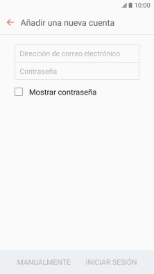 Pulsa en el campo de escritura e introduce tu dirección de correo electrónico.