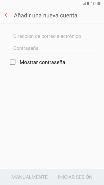 Pulsa en el campo de escritura e introduce tu dirección de correo electrónico.