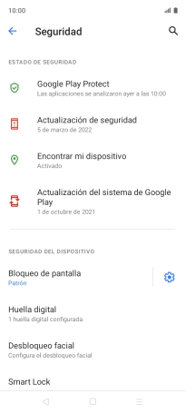 Pulsa Bloqueo de pantalla e introduce el código de seguridad extra que has creado anteriormente.