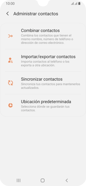 Pulsa Importar/exportar contactos.