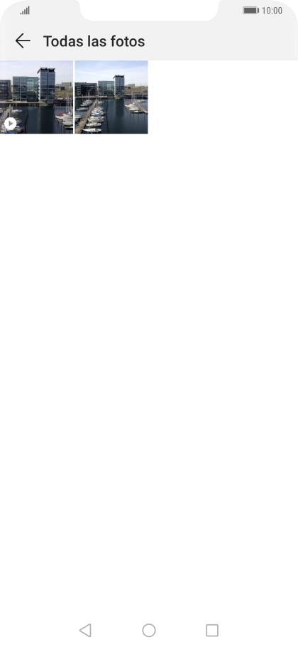 Mantén pulsados la fotografía o el videoclip deseados durante unos instantes.