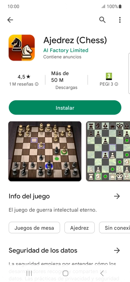 Pulsa Instalar y sigue las indicaciones de la pantalla para instalar la app.